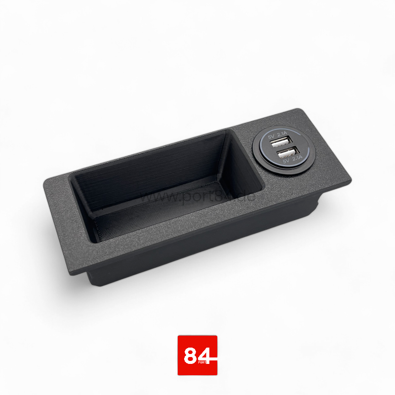 BMW E30 E24 E28 Ablagefach Mittelkonsole mit USB-Ladebuchse