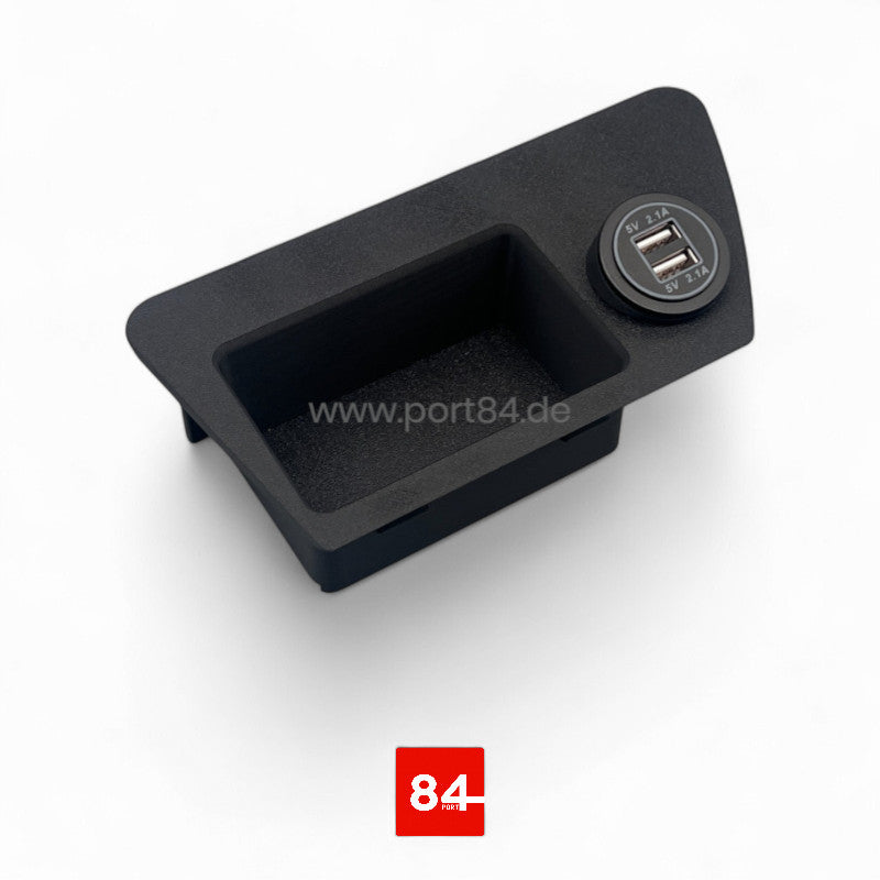 Audi 80 / 90 B4 Ablagefach Mittelkonsole mit USB-Ladebuchse