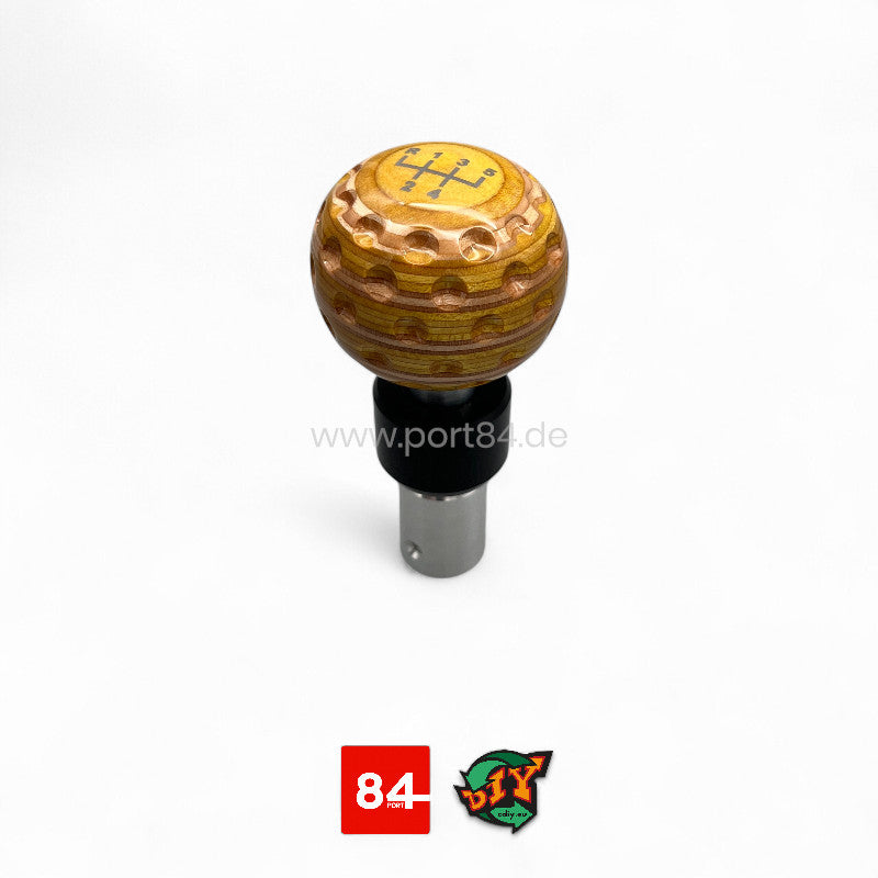 VW Golf & Jetta 3, Vento Echtholz Schaltknauf Golfball Design - Color Edition