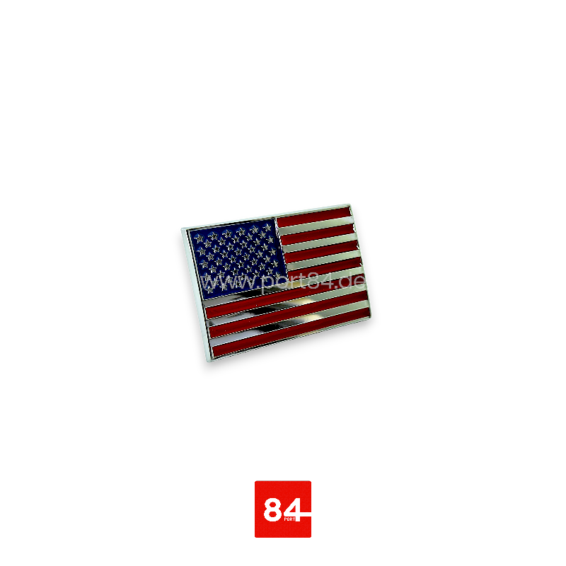 USA-Flagge Emblem für US-Cars, amerikanische Young- und Oldtimer PORT84