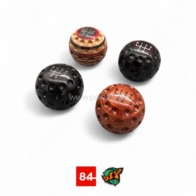 VW Golf / Jetta / Caddy 1 Echtholz Schaltknauf Golfball Design