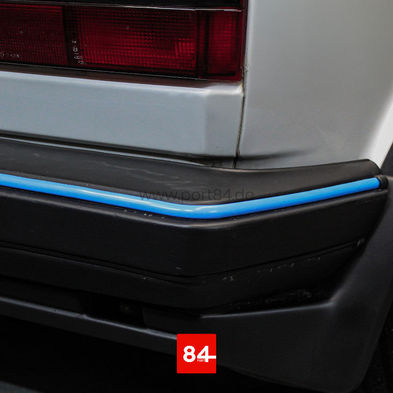VW Golf / Jetta / Caddy I Facelift Keder Set für Stoßstangen Motorsport blau