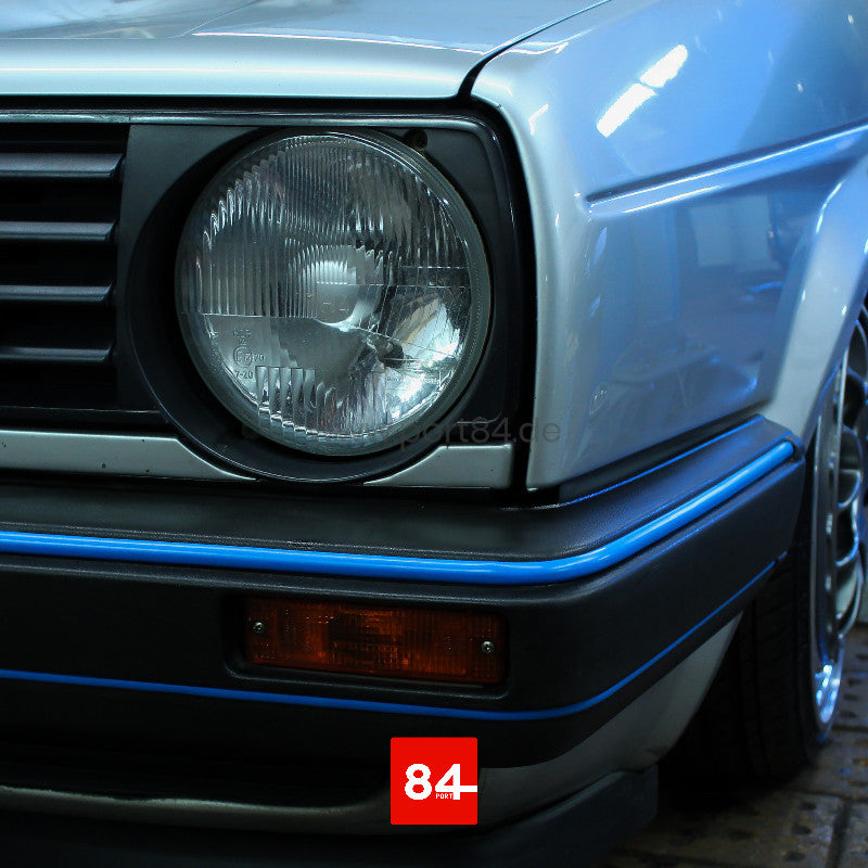 VW Golf & Jetta II Keder Set für schmale Stoßstangen Motorsport-blau