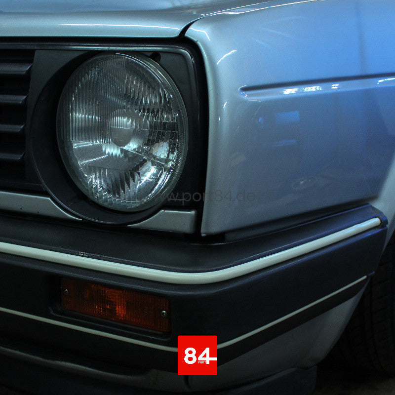 VW Golf & Jetta II Keder Set für schmale Stoßstangen weiß