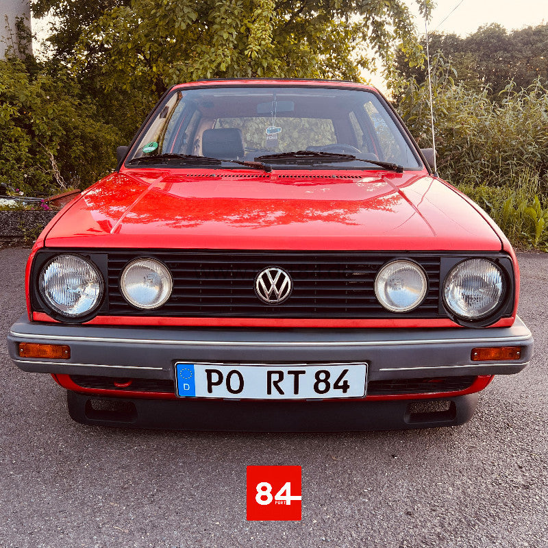 7-Rippen Kühlergrill passend für VW Golf 2 mit Doppelscheinwerfern