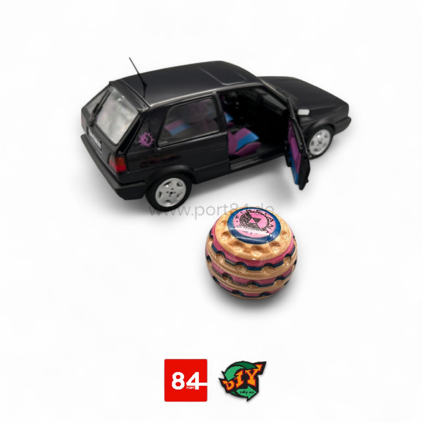 VW Golf 2 Echtholz Schaltknauf - Fire & Ice Edition