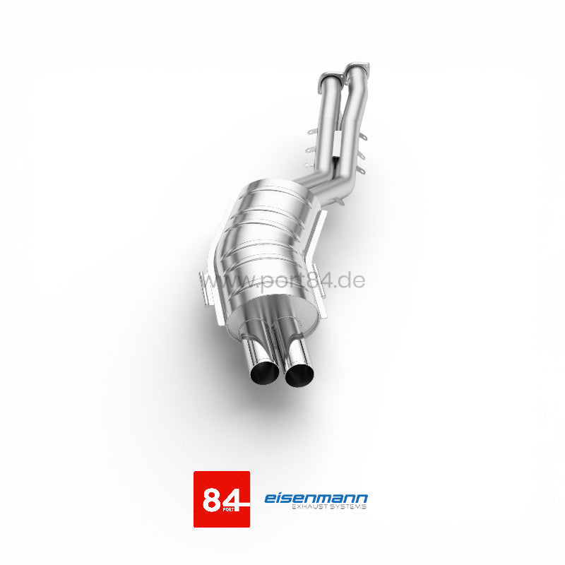 BMW E36 M3 Eisenmann Endschalldämpfer 2x76mm + Adapter Rohr