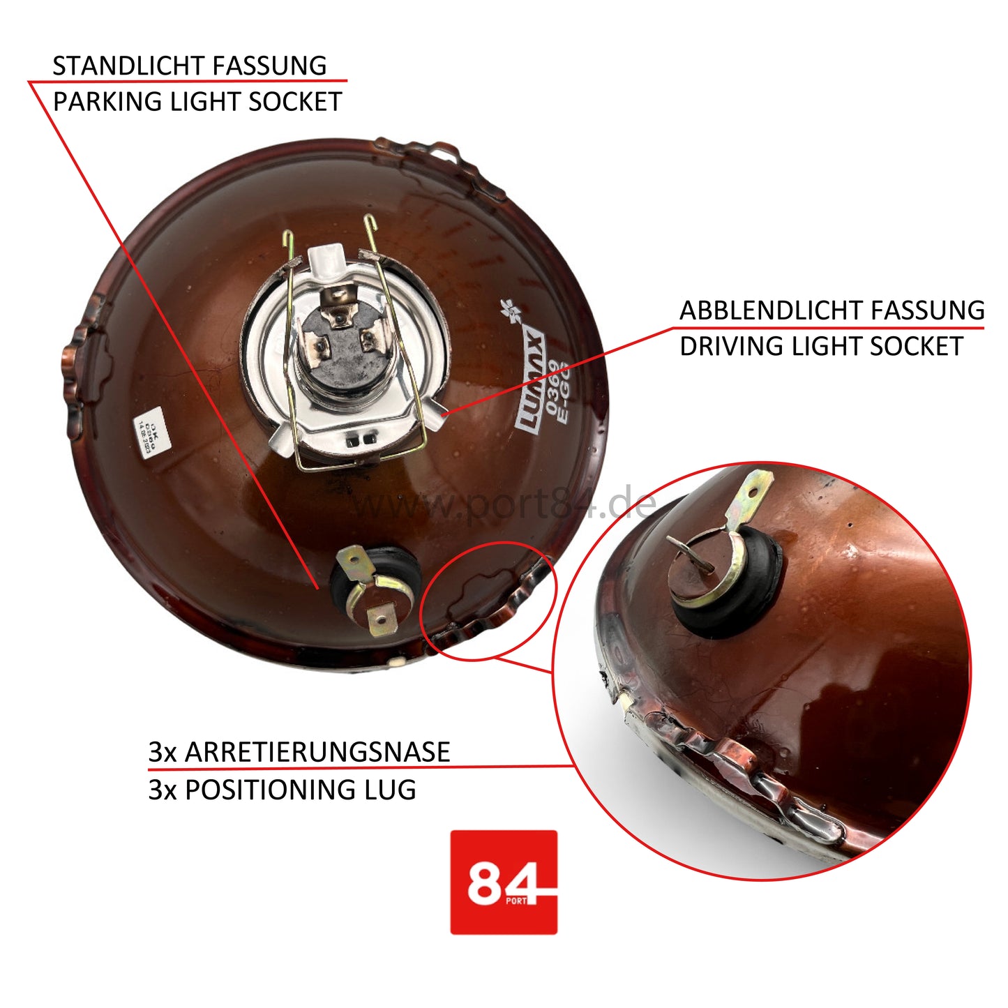 AMC Ambassador / Matador (1958-1974) Scheinwerfer mit E-Prüfzeichen