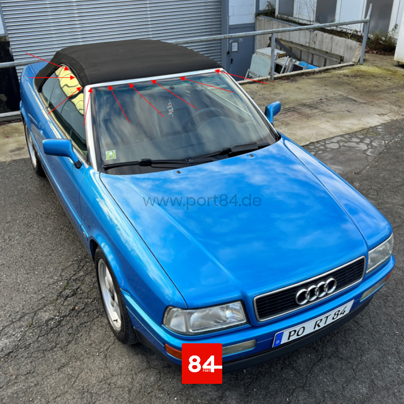 Audi 80 Cabriolet Typ 89 Verdeckabdichtung Frontscheibe Rahmen