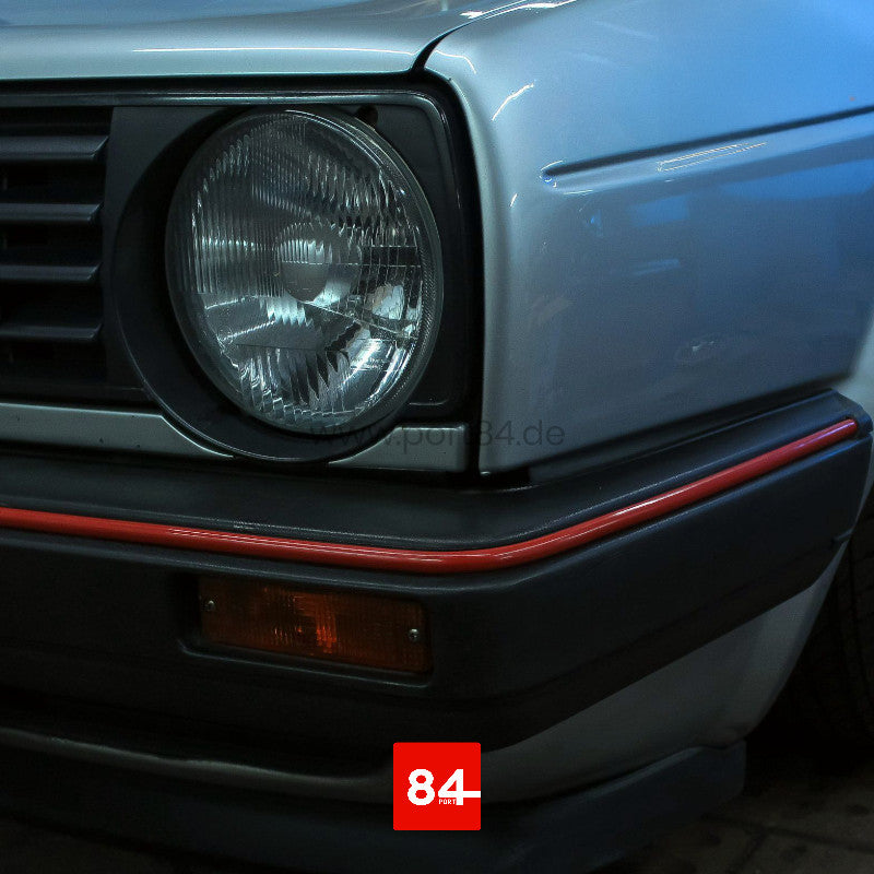 VW Golf & Jetta II Keder Set für schmale Stoßstangen rot
