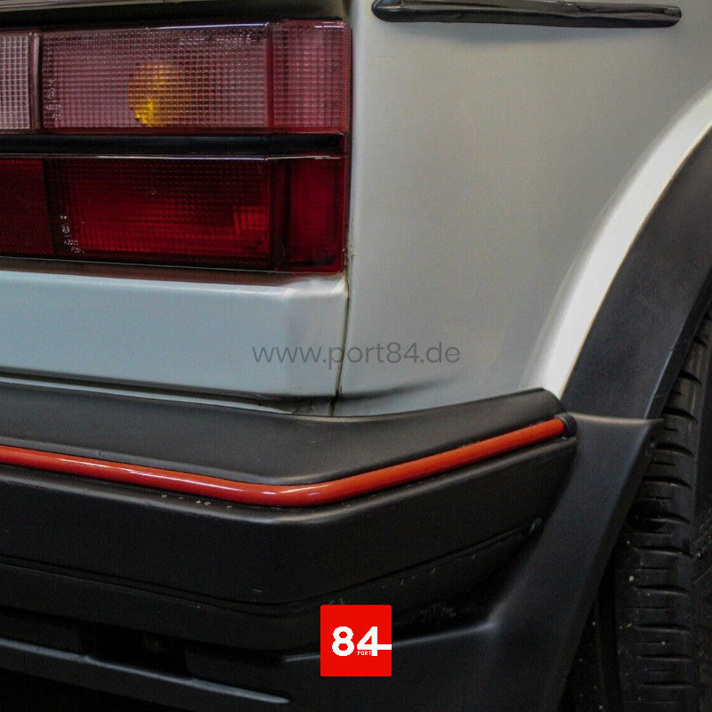 VW Golf / Jetta / Caddy I Facelift Keder Set für Stoßstangen rot