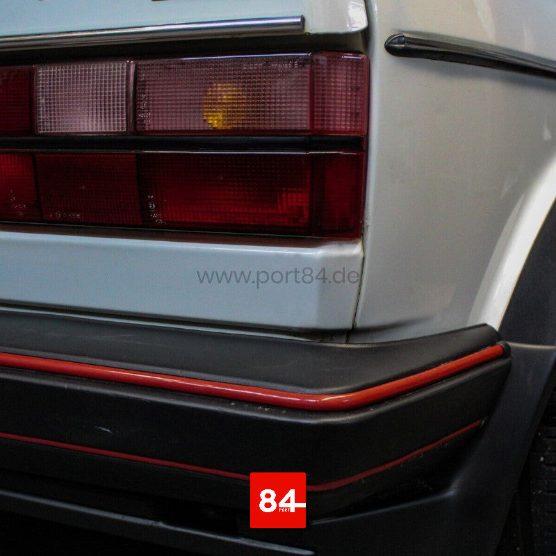 VW Golf / Jetta / Caddy I Facelift Keder Set für Stoßstangen rot