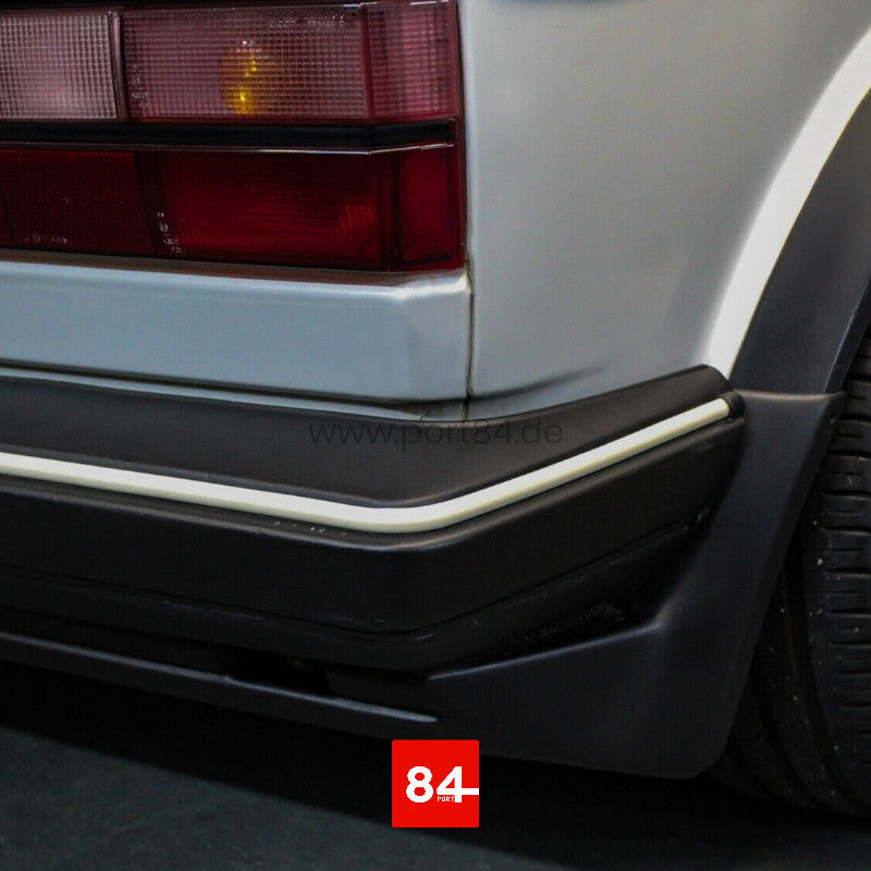 VW Golf / Jetta / Caddy I Facelift Keder Set für Stoßstangen weiß