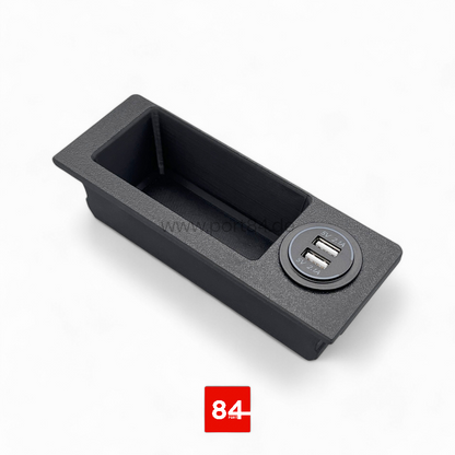 BMW E30 E24 E28 Ablagefach Mittelkonsole mit USB-Ladebuchse