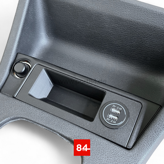 BMW E30 E24 E28 Ablagefach Mittelkonsole mit USB-Ladebuchse