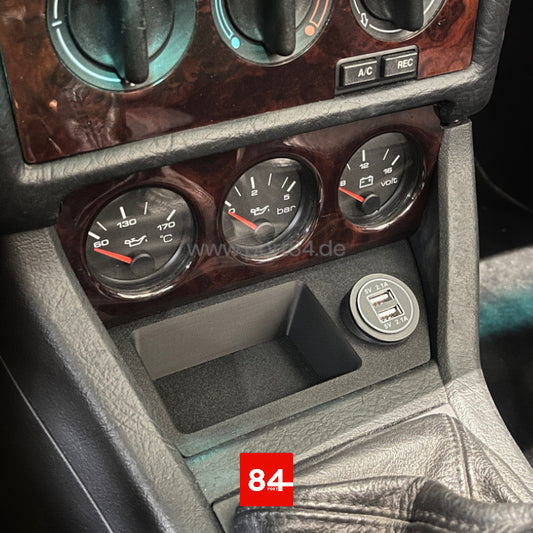 Audi 80 / 90 B4 Ablagefach Mittelkonsole mit USB-Ladebuchse