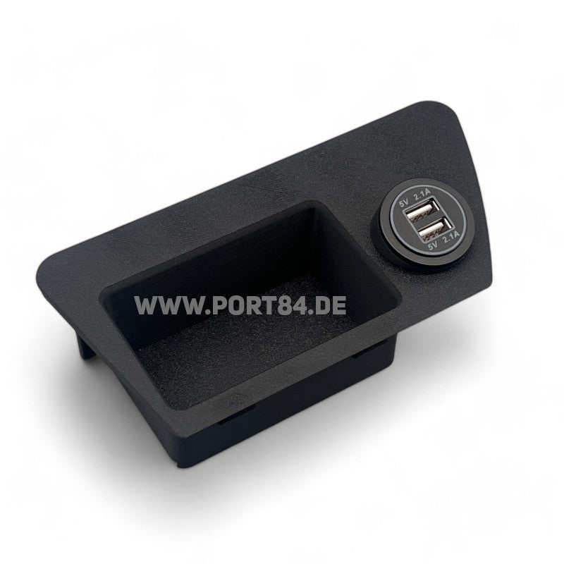 Audi 80 / 90 B4 Ablagefach Mittelkonsole mit USB-Ladebuchse PORT84