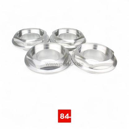 Aluminium Sechskant Felgendeckel für BBS RS, RF, RC, RM flache Ausführung 20 mm