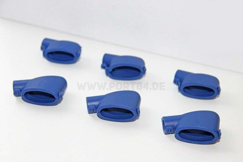 6x Zündspulen Kappe Cover Blau +VW Golf R36 R32 Wellrohr 03H 971 921 A 03H971921A Port84