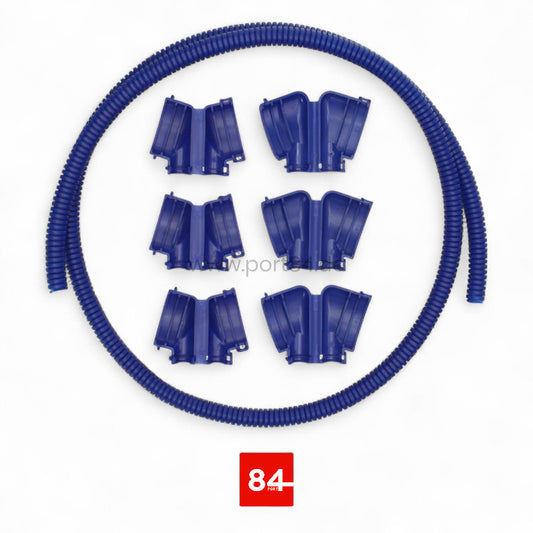 Zündspulen Cover + Wellrohr Blau für VW Golf R32 / VW Passat R36