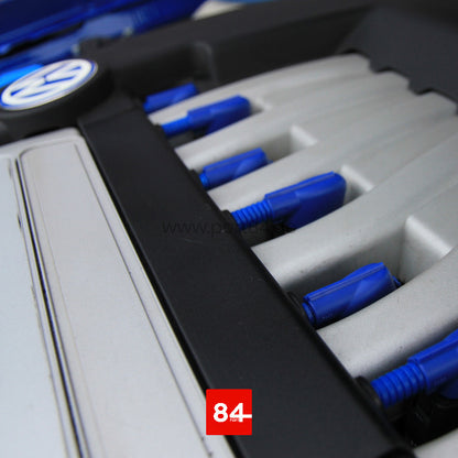 Zündspulen Cover + Wellrohr Blau für VW Golf R32 / VW Passat R36