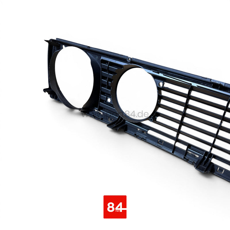 7-Rippen Kühlergrill mit rotem Rand, passend für VW Golf 2 mit Doppelscheinwerfern