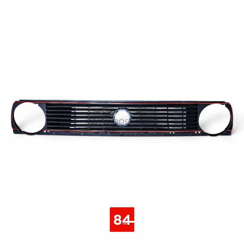 7-Rippen Kühlergrill mit rotem Rand, passend für VW Golf 2