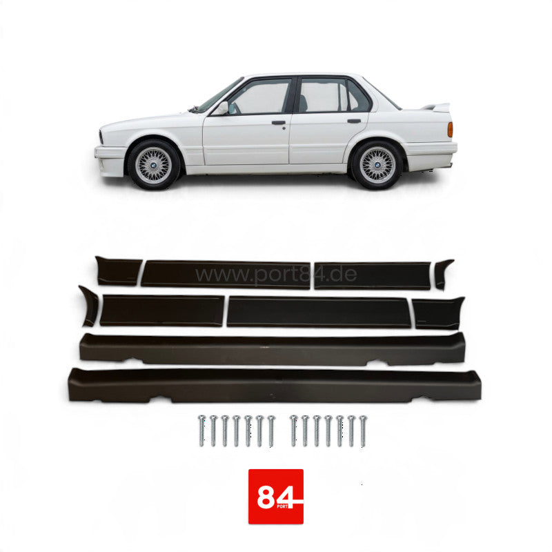 M Technik 2 Look Seitenbeplankung & Schweller Set 10-tlg  für BMW E30 Limousine & Touring