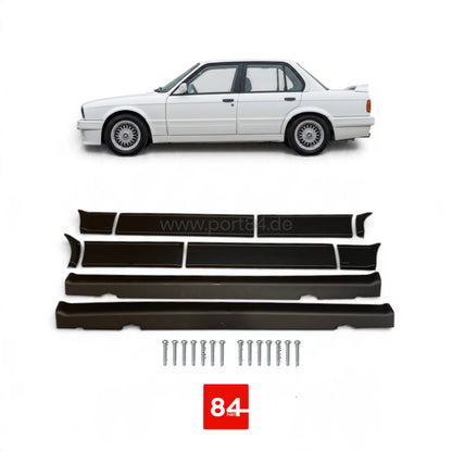 M Technik 2 Look Seitenbeplankung & Schweller Set 10-tlg  für BMW E30 Limousine & Touring