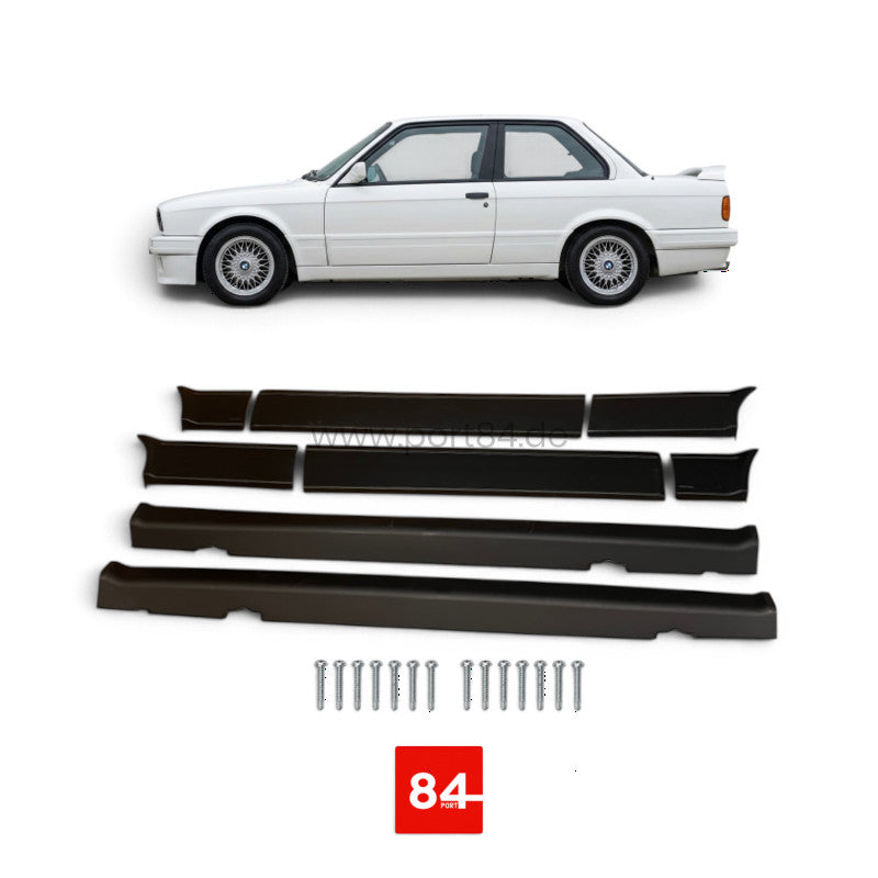 M Technik 2 Look Seitenbeplankung & Schweller Set 8-tlg für BMW E30 Coupe