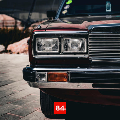 Nissan Laurel 240L Datsun 4x Scheinwerfer EU E-Prüfzeichen Umrüstung