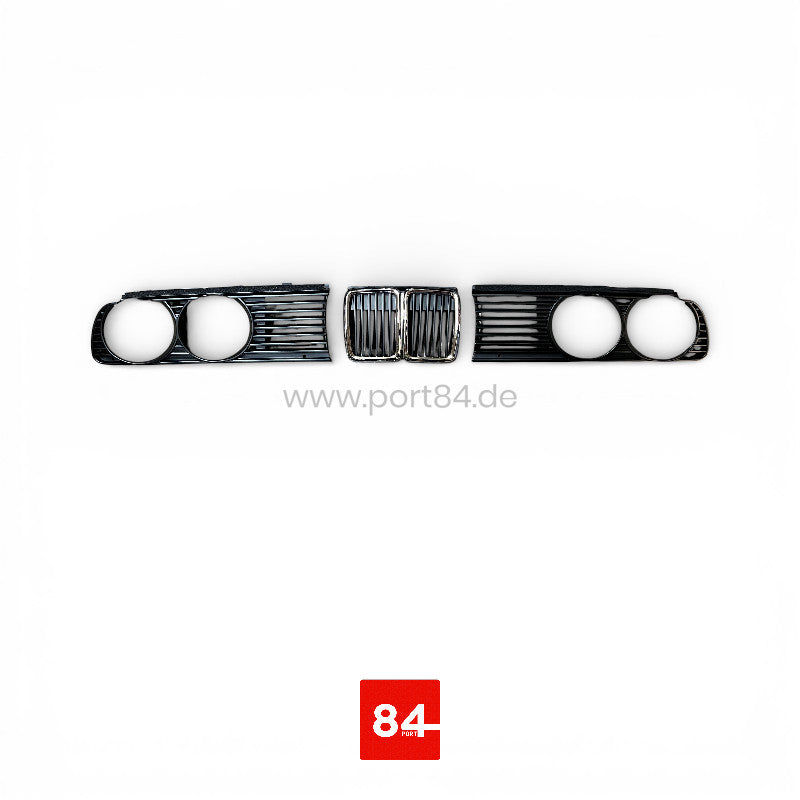 BMW E30 Niere chrom & Scheinwerfer Grill Satz