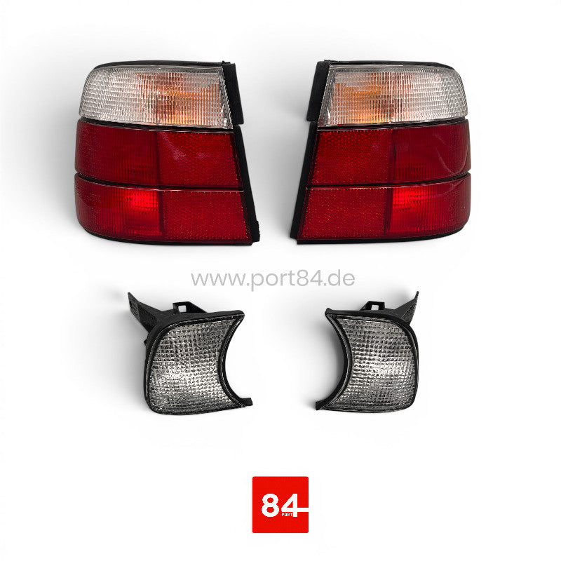 Rückleuchten & Blinker Set weiß für BMW 5er E34 Limousine