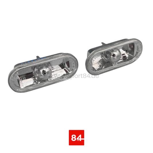 VW Golf IV Bora Polo Lupo Passat Sharan New Beetle Fox UP Seitenblinker Set weiß Klarglas