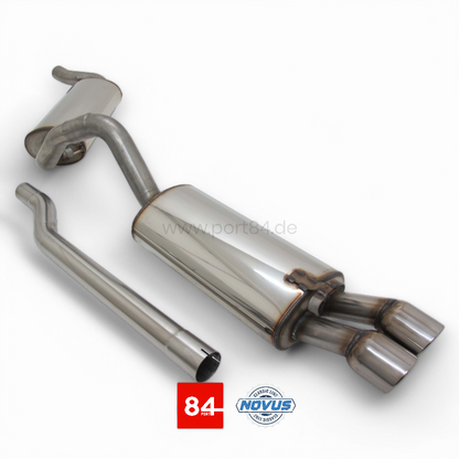 Audi 80 Typ 89 Gruppe A Sportabgasanlage 2x76 mm SR-Design aus Edelstahl NOVUS AUTOMOTIVE PORT84