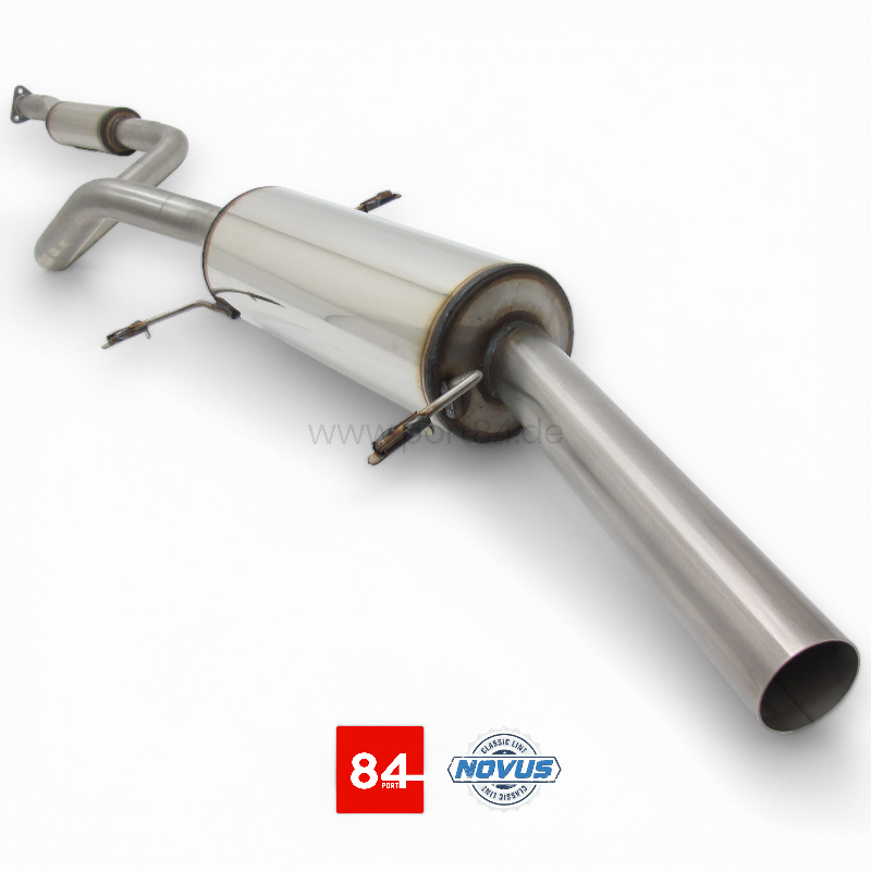 VW Scirocco 2 53B Gruppe A Sportabgasanlage 1x60 mm aus Edelstahl NOVUS AUTOMOTIVE PORT84