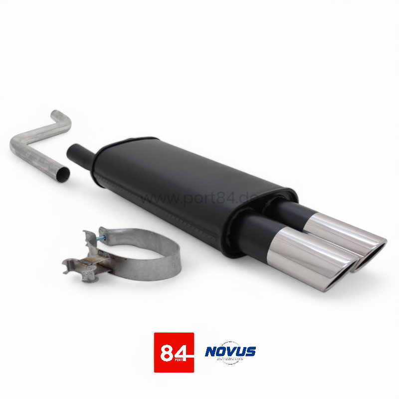 VW Polo 86c / 2F Sportendschalldämpfer 2x76mm SR-Design
PORT84