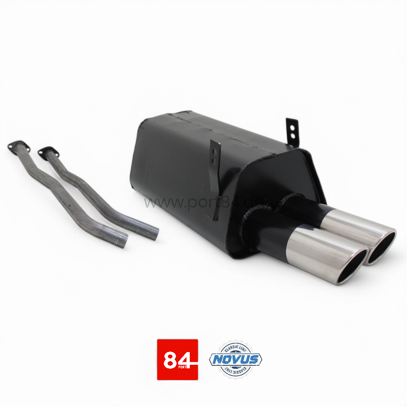 BMW E36 325i Sportendschalldämpfer 2x76mm SR-Design 6 Zylinder
PORT84