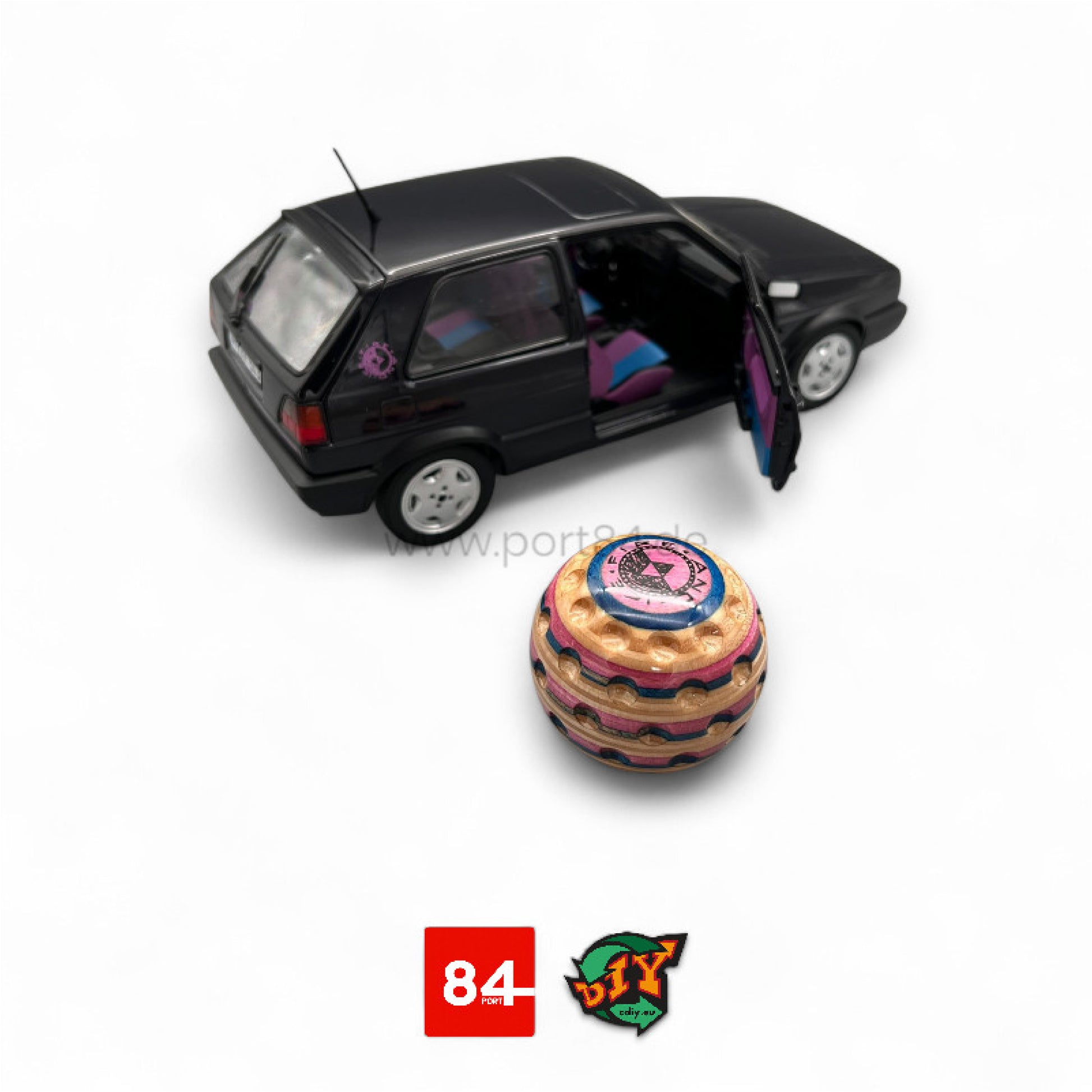 VW Golf 2 Echtholz Schaltknauf - Fire & Ice Edition