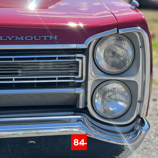 Plymouth Belvedere Roadrunner GTX Fury Sebring 4x Scheinwerfer E-Prüfzeichen