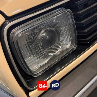 Scheinwerfer Schutzcover transparent / gelb für VW Golf 1 & Caddy Westmoreland