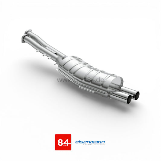 BMW E36 M3 Eisenmann Endschalldämpfer 2x70mm + Adapter Rohr