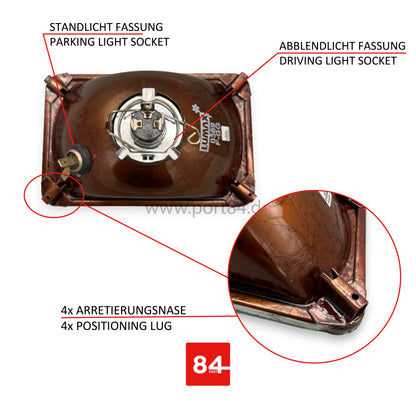 Rolls Royce Silver Spur / Flying Spirit (1980 - 1985) Scheinwerfer mit E-Prüfzeichen