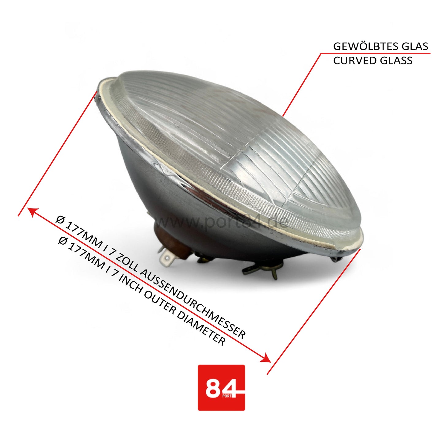 Jeep CJ CJ5 CJ6 CJ7 Willys Jeepster headlights US EU E-mark conversion