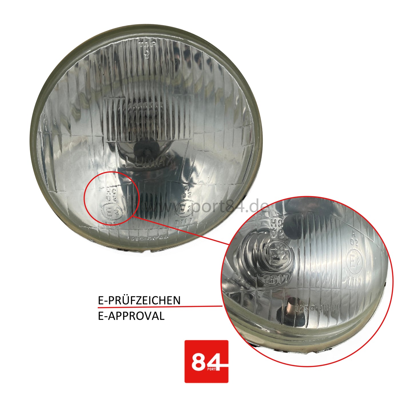 Mercedes W111 / W112 / W108 / W109 Scheinwerfer mit E-Prüfzeichen