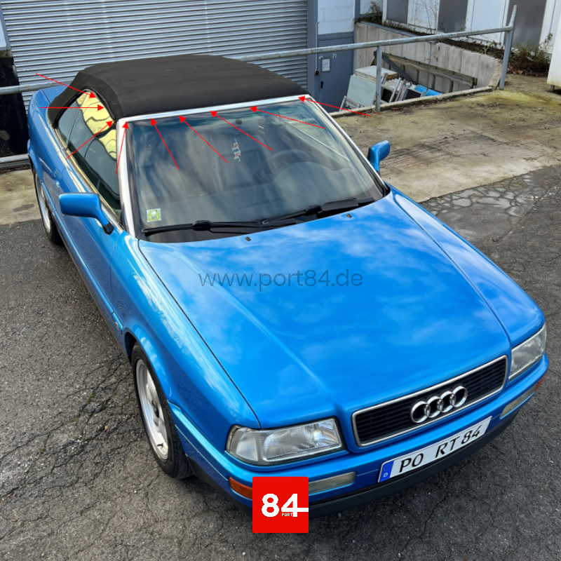 Audi 80 Cabriolet Typ 89 Verdeckabdichtung  Frontscheibe Rahmen