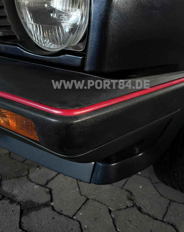 +VW Polo Derby 1 2 Typ 86 86C Leiste Stoßstange Keder rot GT G40 Port84