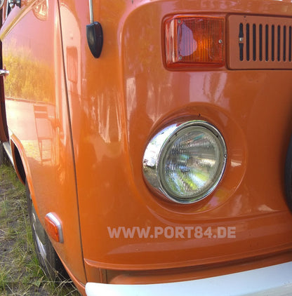 +VW T2 T2a T2b Bay Window Camper Panel USA Modell 2x Scheinwerfer E-Prüfzeichen Port84