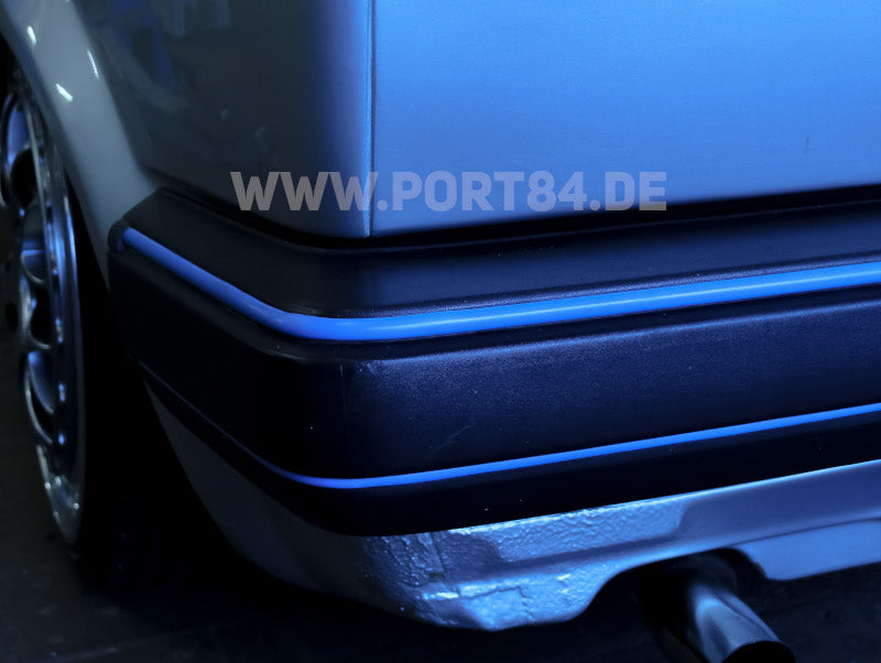 VW Golf & Jetta II Keder Set für schmale Stoßstangen -Motorsport-blau- PORT84