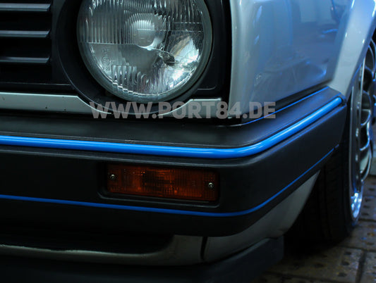 VW Golf & Jetta II Keder Set für schmale Stoßstangen -Motorsport-blau-